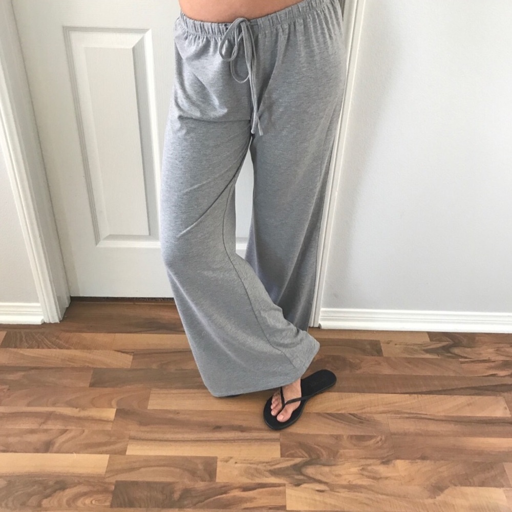 Grey Gaucho Pants